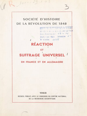 cover image of Réaction et suffrage universel en France et en Allemagne
